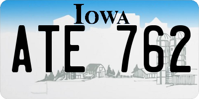 IA license plate ATE762