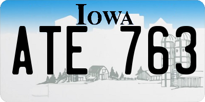 IA license plate ATE763