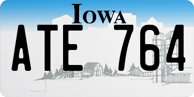 IA license plate ATE764