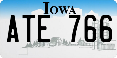 IA license plate ATE766