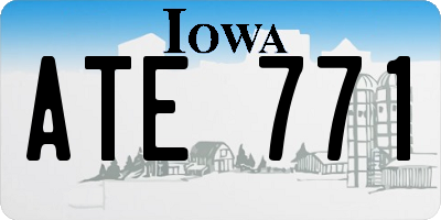 IA license plate ATE771