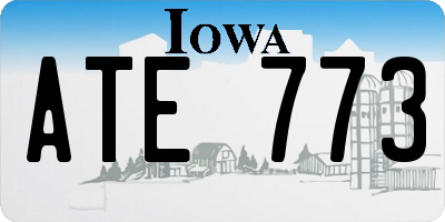 IA license plate ATE773