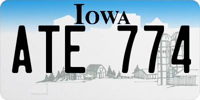 IA license plate ATE774
