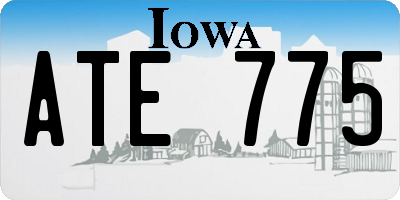 IA license plate ATE775
