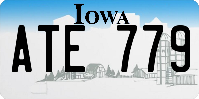 IA license plate ATE779