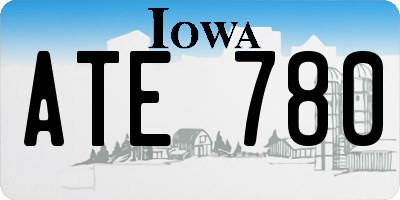 IA license plate ATE780