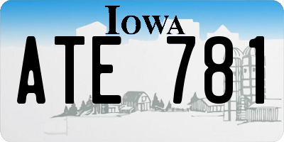 IA license plate ATE781