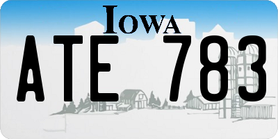 IA license plate ATE783