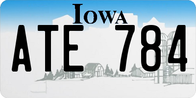 IA license plate ATE784