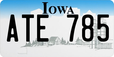 IA license plate ATE785
