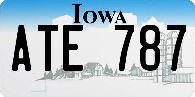 IA license plate ATE787