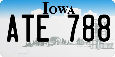 IA license plate ATE788