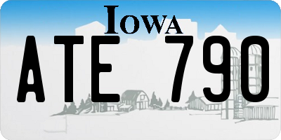 IA license plate ATE790