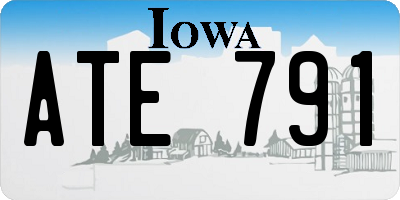 IA license plate ATE791