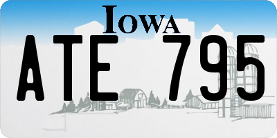 IA license plate ATE795