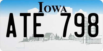 IA license plate ATE798