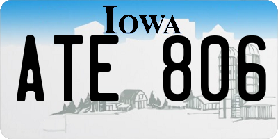 IA license plate ATE806