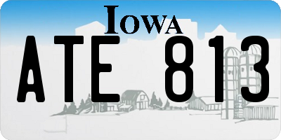 IA license plate ATE813
