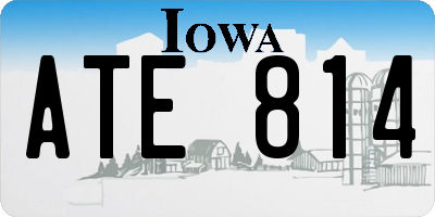 IA license plate ATE814