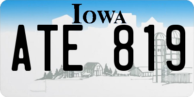 IA license plate ATE819