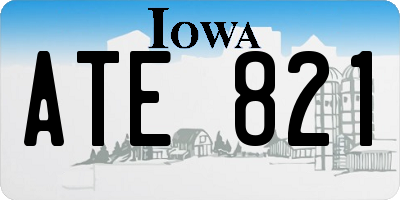 IA license plate ATE821