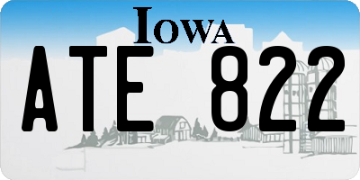 IA license plate ATE822