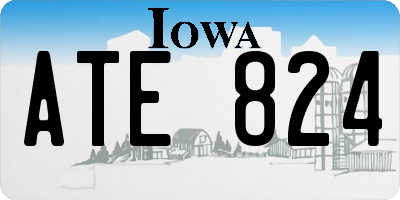 IA license plate ATE824
