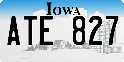 IA license plate ATE827