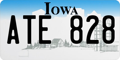 IA license plate ATE828
