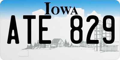 IA license plate ATE829