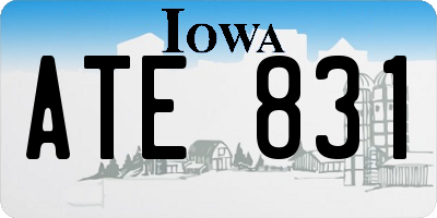 IA license plate ATE831