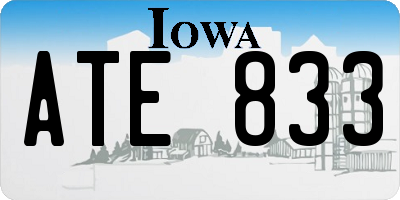 IA license plate ATE833