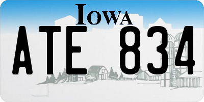 IA license plate ATE834