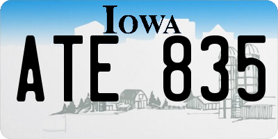 IA license plate ATE835