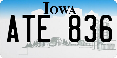 IA license plate ATE836