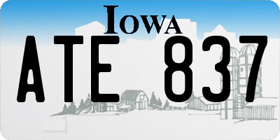 IA license plate ATE837