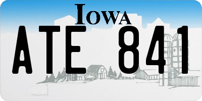 IA license plate ATE841