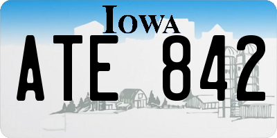 IA license plate ATE842