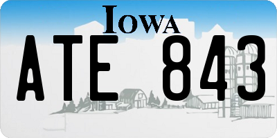 IA license plate ATE843