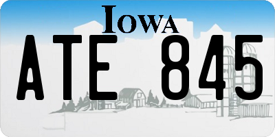 IA license plate ATE845