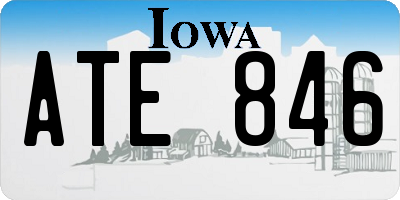 IA license plate ATE846