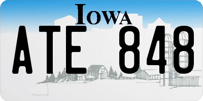 IA license plate ATE848