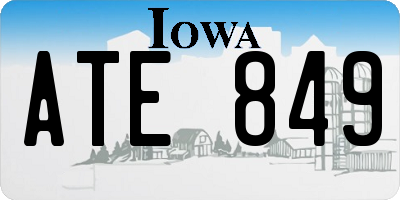 IA license plate ATE849