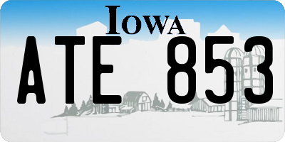 IA license plate ATE853