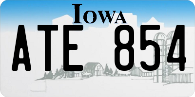 IA license plate ATE854
