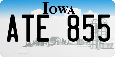 IA license plate ATE855
