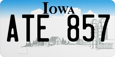 IA license plate ATE857