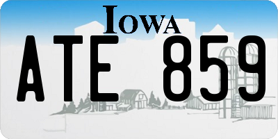 IA license plate ATE859