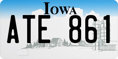 IA license plate ATE861