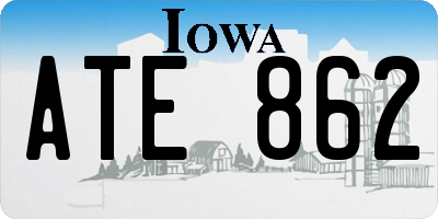 IA license plate ATE862
